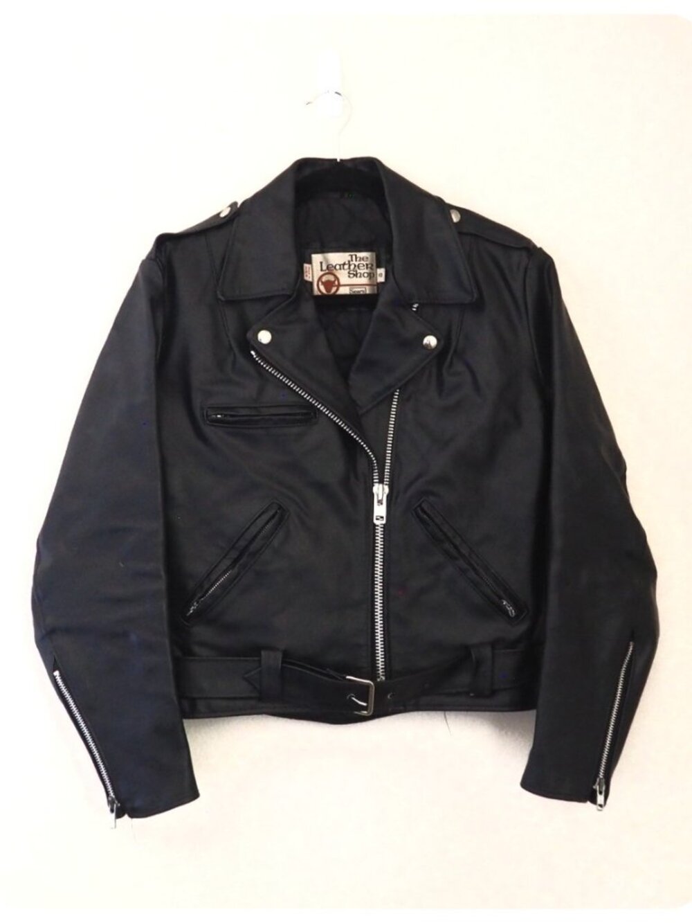 Vintage The Leather Shop Sears Leather Motorcycle Jacket sz 10